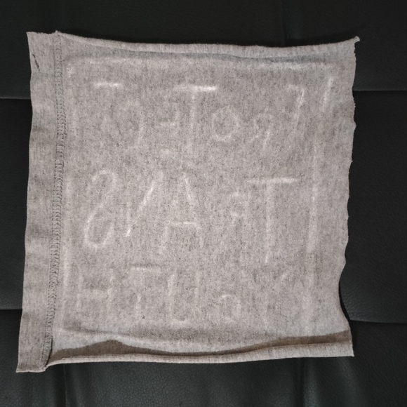 Handpainted PROTECT TRANS YOUTH 9x9" Grey Patch - Picture 2 of 4